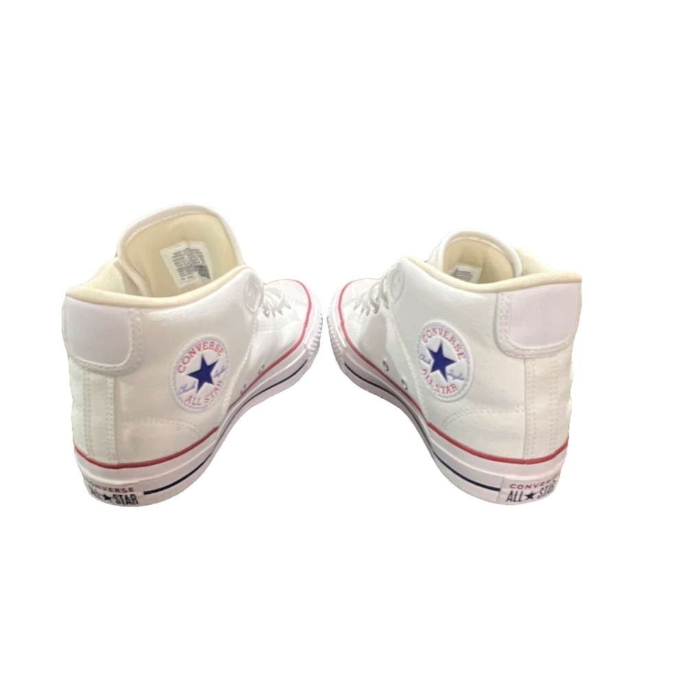 14N11/ Converse All Star White High Top Textile Sneakers Men's Size 10.5 - Picture 5 of 12